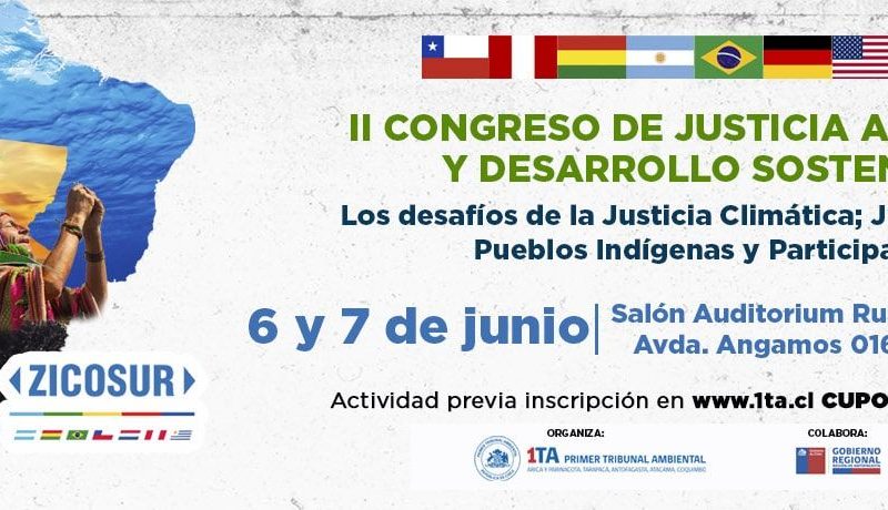Antofagasta será la sede del II Congreso de Justicia Ambiental y Desarrollo Sostenible de países del ZICOSUR