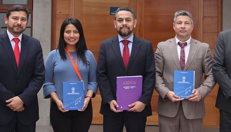 Ministro Presidente Mauricio Oviedo recibe saludo protocolar de Jefe Regional del Instituto Nacional de Derechos Humanos