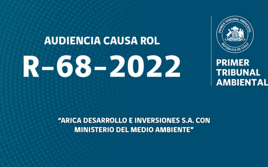 R-68-2022: «Arica Desarrollo e Inversiones S.A. con Ministerio del Medio Ambiente»