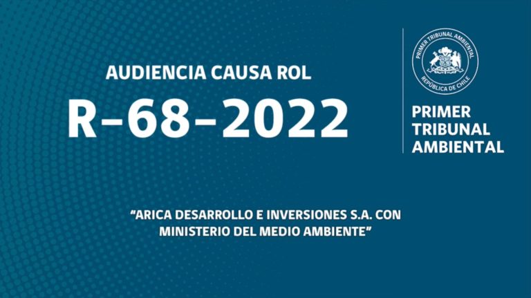 R-68-2022: «Arica Desarrollo e Inversiones S.A. con Ministerio del Medio Ambiente»