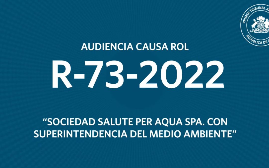 R-73-2022: «Sociedad Salute Per Aqua SpA. con Superintendencia del Medio Ambiente»