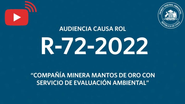 R-72-2022: «Compañía Minera Mantos de Oro con Servicio de Evaluación Ambiental»