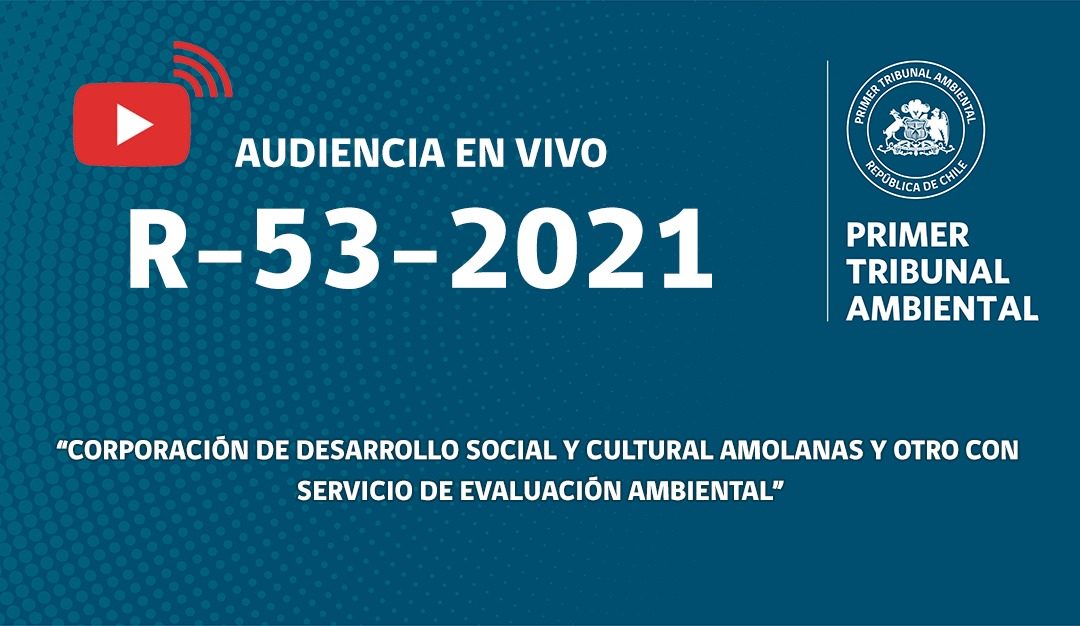 Audiencia R-53-2021 «Corporación de Desarrollo Social y Cultural Amolanas y otro con Servicio de Evaluación Ambiental»