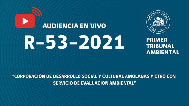 Audiencia R-53-2021 «Corporación de Desarrollo Social y Cultural Amolanas y otro con Servicio de Evaluación Ambiental»