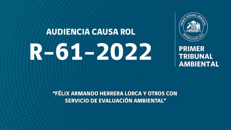 Ahora: audiencia R-61-2022 «Félix Armando Herrera Lorca y otros con Servicio de Evaluación Ambiental»